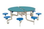 Spaceright Eight Seat Round Mobile Folding Table - Multiple Size and Colour Options-38494