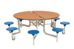 Spaceright Eight Seat Round Mobile Folding Table - Multiple Size and Colour Options-38490