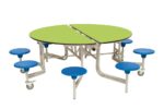 Spaceright Eight Seat Round Mobile Folding Table - Multiple Size and Colour Options-38496