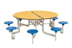 Spaceright Eight Seat Round Mobile Folding Table - Multiple Size and Colour Options-38489