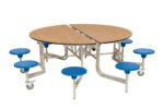 Spaceright Eight Seat Round Mobile Folding Table - Multiple Size and Colour Options-38493