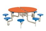 Spaceright Eight Seat Round Mobile Folding Table - Multiple Size and Colour Options-38486