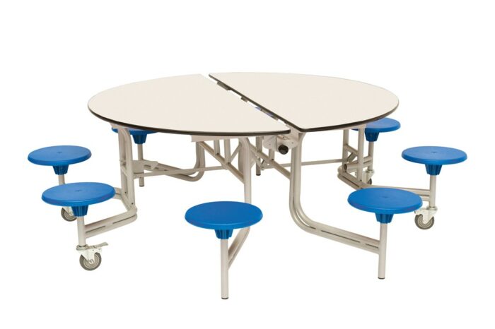 Spaceright Eight Seat Round Mobile Folding Table - Multiple Size and Colour Options-0