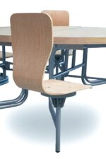 Spaceright 8 Seat Primo Round Mobile Folding Table - Multiple Seat and Colour Options-38480