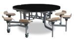 Spaceright 8 Seat Primo Round Mobile Folding Table - Multiple Seat and Colour Options-38476
