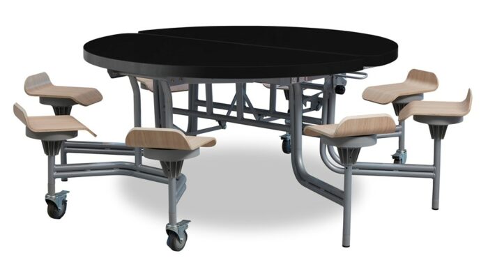 Spaceright 8 Seat Primo Round Mobile Folding Table - Multiple Seat and Colour Options-38476