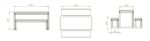 Spaceright Cube Set (Table & 2 x Benches) - Oak and White Finishes-38448