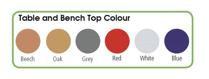 Spaceright Fast Fold Rectangular Table - Multiple Size and Colour Options-38460