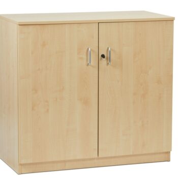 Spaceright Lockable Storage Cupboard - Beech-0