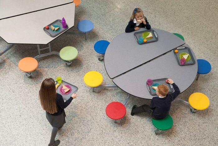 Spaceright Eight Seat Round Mobile Folding Table - Multiple Size and Colour Options-38495