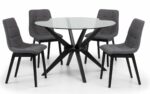 Julian Bowen Hayden Round Glass 120cm Table-39287