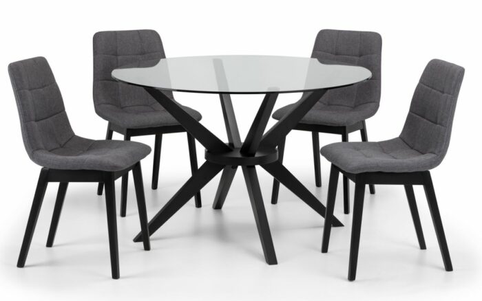 Julian Bowen Hayden Round Glass 120cm Table-39287