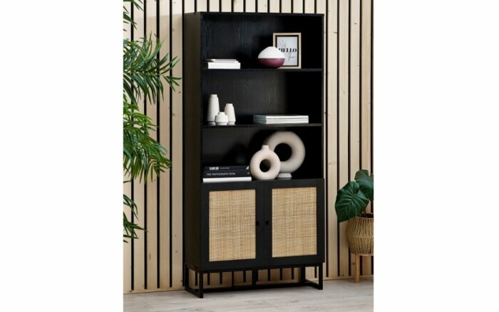 Julian Bowen Padstow Tall Bookcase - Black-39422
