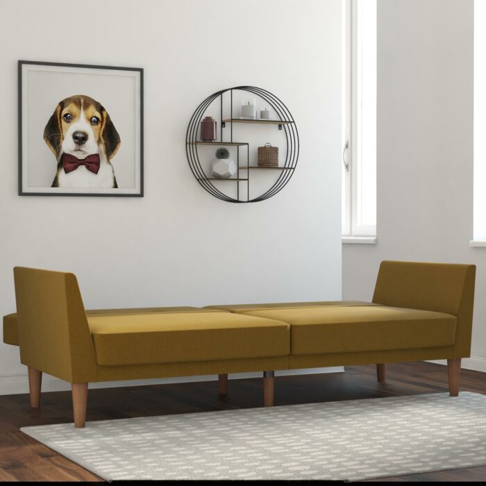 Dorel Novogratz Regal Sofa Bed - Mustard Linen-39684