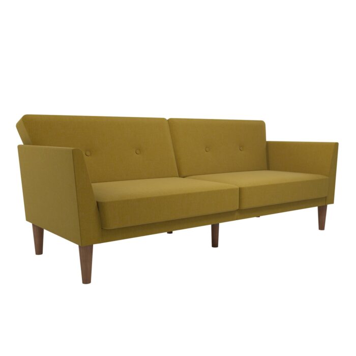 Dorel Novogratz Regal Sofa Bed - Mustard Linen-39673