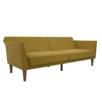 Dorel Novogratz Regal Sofa Bed - Mustard Linen-0