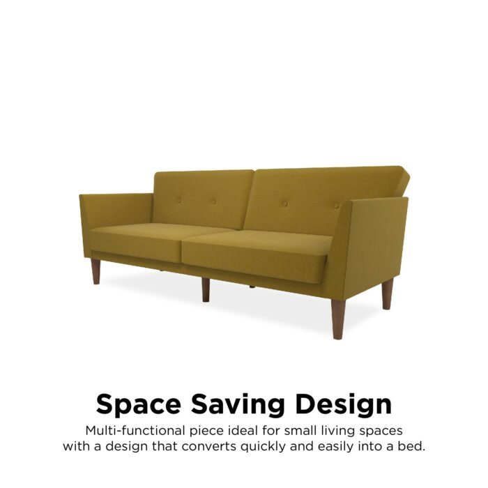 Dorel Novogratz Regal Sofa Bed - Mustard Linen-39677