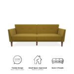 Dorel Novogratz Regal Sofa Bed - Mustard Linen-39679