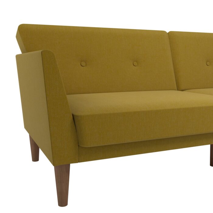 Dorel Novogratz Regal Sofa Bed - Mustard Linen-39685