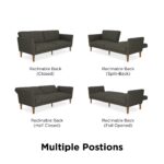 Dorel Novogratz Regal Sofa Bed - Grey Linen-39598