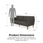Dorel Novogratz Regal Sofa Bed - Grey Linen-39599