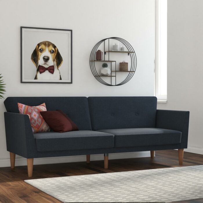 Dorel Novogratz Regal Sofa Bed - Blue Linen-39561