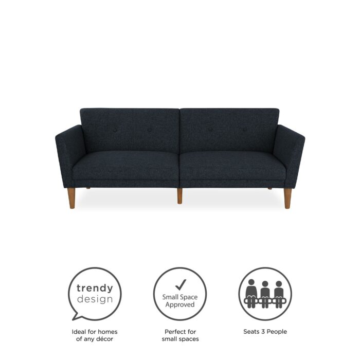 Dorel Novogratz Regal Sofa Bed - Blue Linen-39552