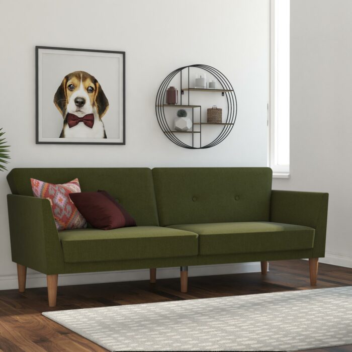 Dorel Novogratz Regal Sofa Bed - Green Linen-39503