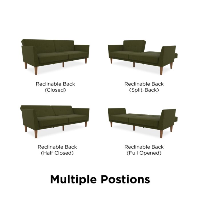 Dorel Novogratz Regal Sofa Bed - Green Linen-39493