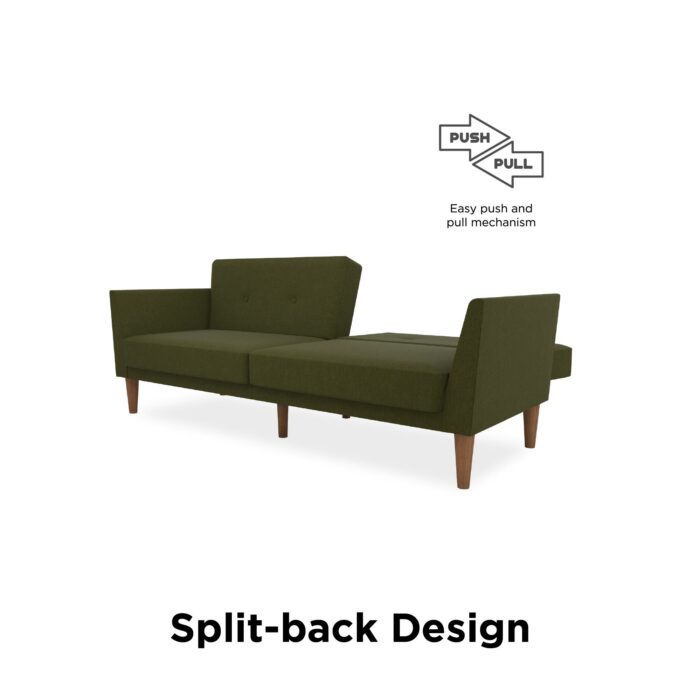 Dorel Novogratz Regal Sofa Bed - Green Linen-39487