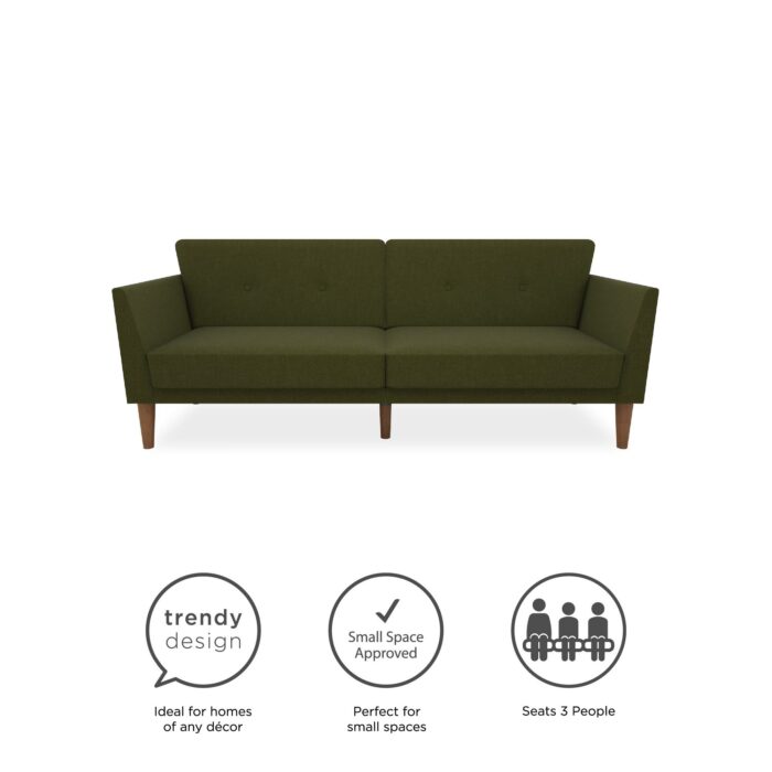 Dorel Novogratz Regal Sofa Bed - Green Linen-39495