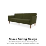 Dorel Novogratz Regal Sofa Bed - Green Linen-39491