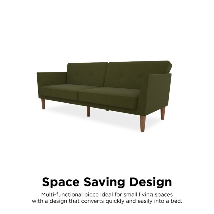 Dorel Novogratz Regal Sofa Bed - Green Linen-39491