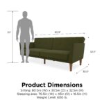 Dorel Novogratz Regal Sofa Bed - Green Linen-39496