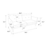 Dorel Novogratz Regal Sofa Bed - Green Linen-39489