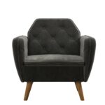 Dorel Novogratz Teresa Memory Foam Accent Chair - Grey Velvet-40259
