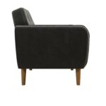 Dorel Novogratz Teresa Memory Foam Accent Chair - Grey Velvet-40257