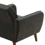 Dorel Novogratz Teresa Memory Foam Accent Chair - Grey Velvet-40260
