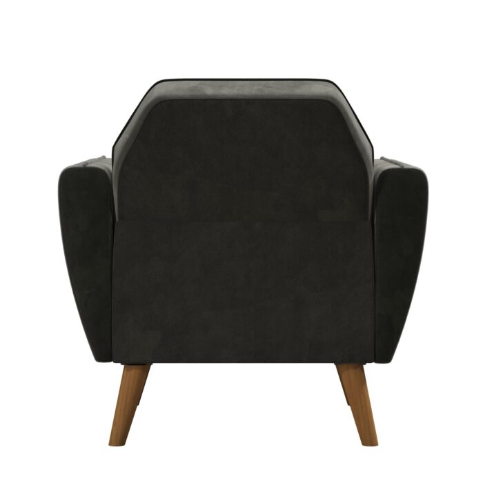Dorel Novogratz Teresa Memory Foam Accent Chair - Grey Velvet-40256