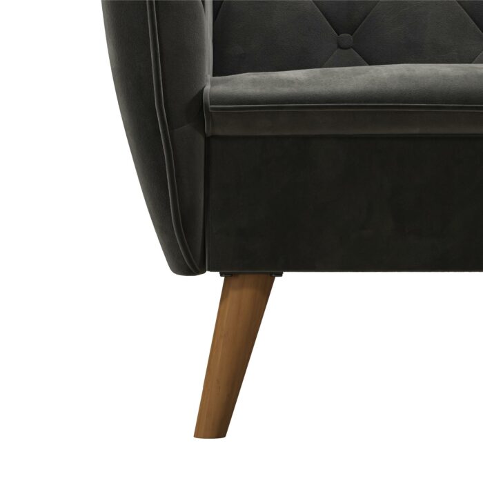 Dorel Novogratz Teresa Memory Foam Accent Chair - Grey Velvet-40258