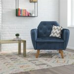 Dorel Novogratz Teresa Memory Foam Accent Chair - Blue Velvet-40242