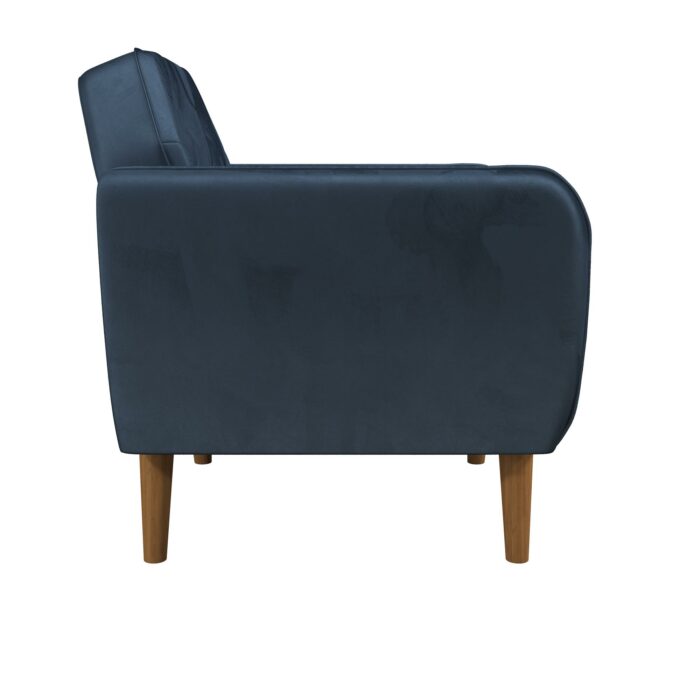 Dorel Novogratz Teresa Memory Foam Accent Chair - Blue Velvet-40236