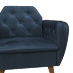 Dorel Novogratz Teresa Memory Foam Accent Chair - Blue Velvet-40241