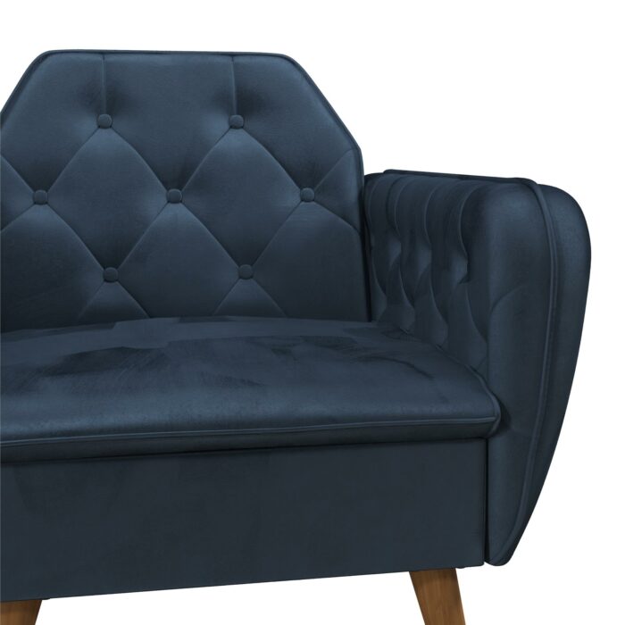 Dorel Novogratz Teresa Memory Foam Accent Chair - Blue Velvet-40241