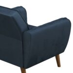 Dorel Novogratz Teresa Memory Foam Accent Chair - Blue Velvet-40237