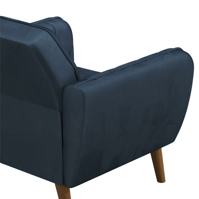 Dorel Novogratz Teresa Memory Foam Accent Chair - Blue Velvet-40237