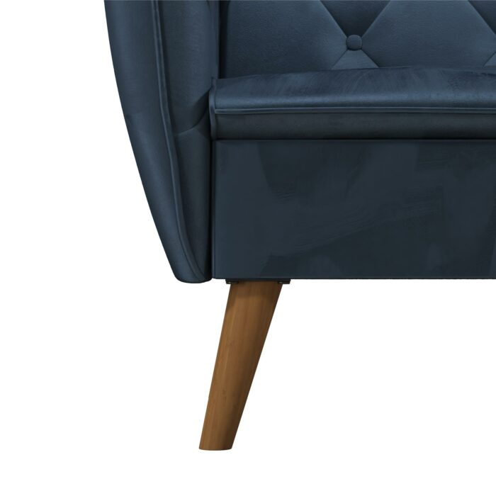 Dorel Novogratz Teresa Memory Foam Accent Chair - Blue Velvet-40239