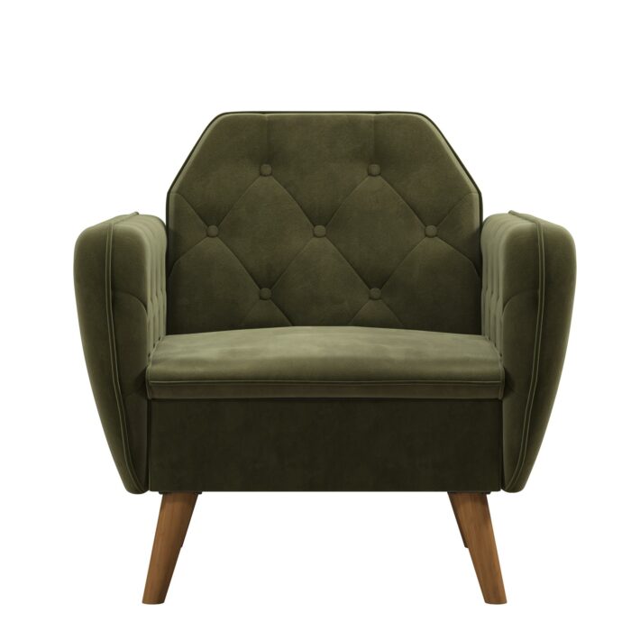 Dorel Novogratz Teresa Memory Foam Accent Chair - Green Velvet-40277