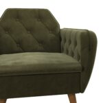 Dorel Novogratz Teresa Memory Foam Accent Chair - Green Velvet-40281