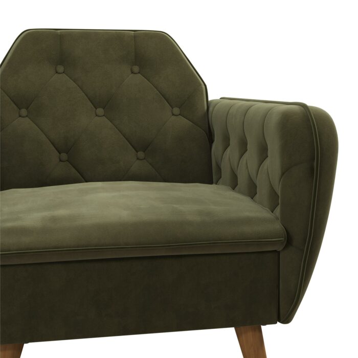 Dorel Novogratz Teresa Memory Foam Accent Chair - Green Velvet-40281